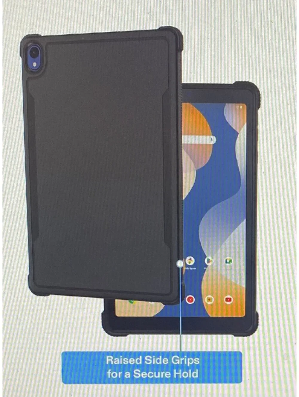 Onn Protective Grip Tablet Case for 10.1” Tablet Gen 4 (2024) Black